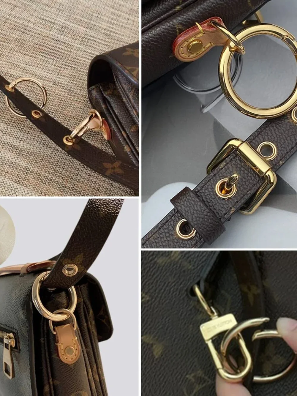 2 Pcs O Ring for Purse Strap,1 inch Spring Rings for Handbag & Keys,Gold
